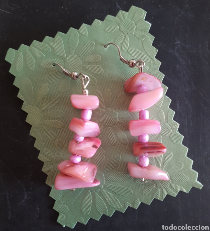 Gioielleria: Pendientes piedra Colecci&oacute;n T&oacute;tem de Janil montaje artesanal rosa