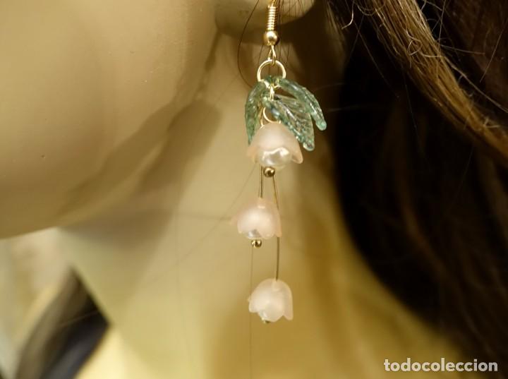 Joyeria: PENDIENTES FLORES DELICADAS Y PERLAS - Foto 2