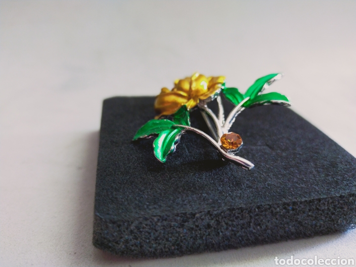 Joyeria: BROCHE DE FLOR, METAL ESMALTADO - Foto 5
