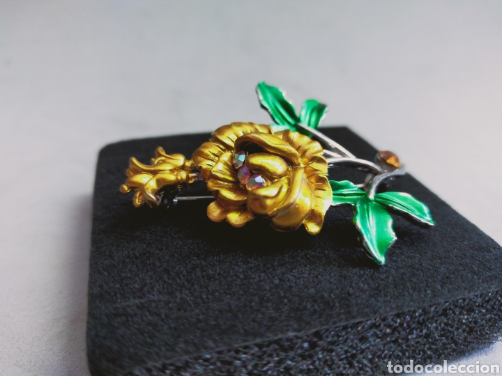 Joyeria: BROCHE DE FLOR, METAL ESMALTADO - Foto 6