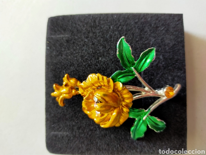 Joyeria: BROCHE DE FLOR, METAL ESMALTADO - Foto 8