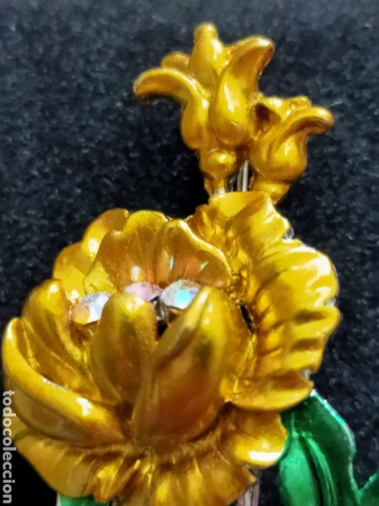 Joyeria: BROCHE DE FLOR, METAL ESMALTADO - Foto 9