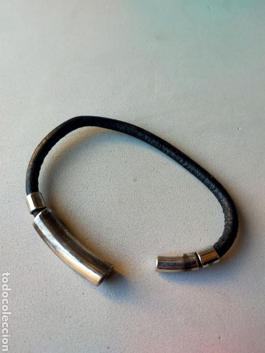 Joyeria: PULSERA DE CUERO Y METAL IMANTADO. - Foto 4