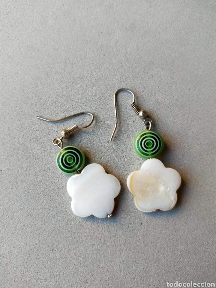 Joyeria: PENDIENTE FLOR, NACAR Y CRISTAL. - Foto 3