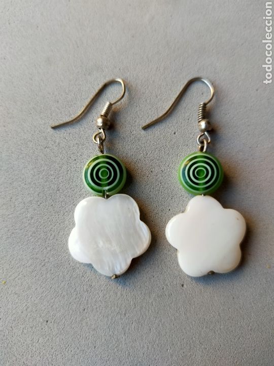 Joyeria: PENDIENTE FLOR, NACAR Y CRISTAL. - Foto 1