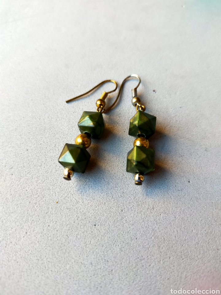 Joyeria: PENDIENTES METAL Y PIEDRAS VERDES - Foto 3