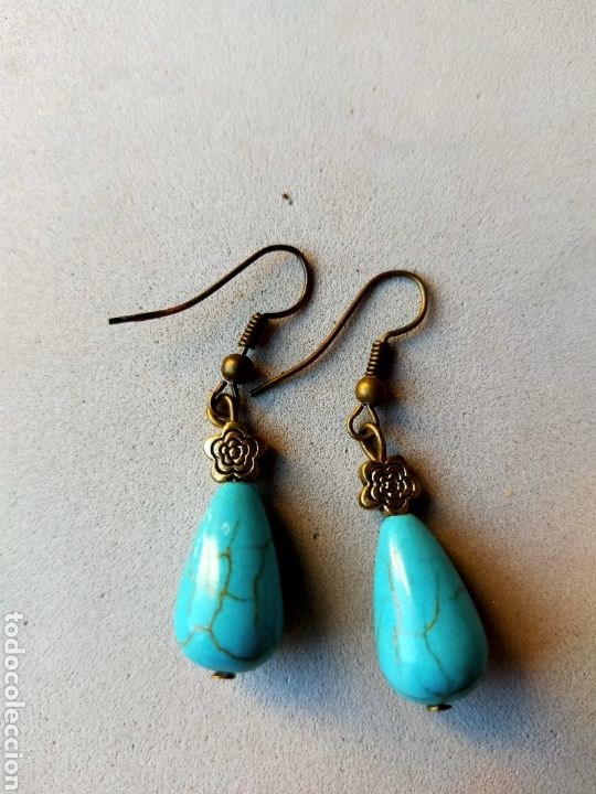Joyeria: PENDIENTES DE SIMIL TURQUESA - Foto 2