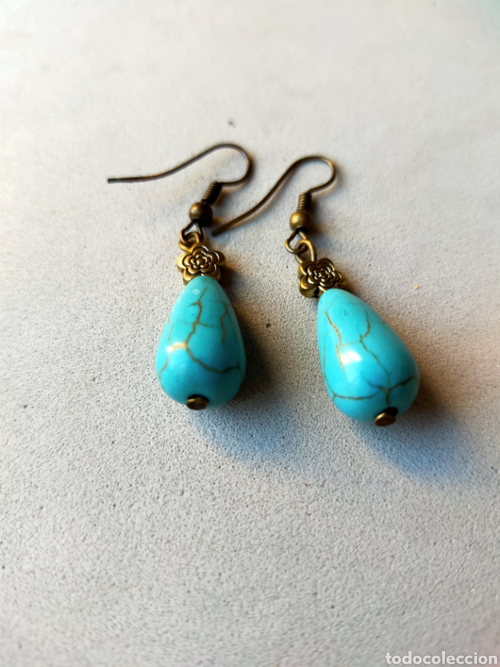 Joyeria: PENDIENTES DE SIMIL TURQUESA - Foto 3