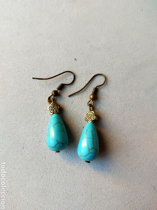 Joyeria: PENDIENTES DE SIMIL TURQUESA - Foto 1