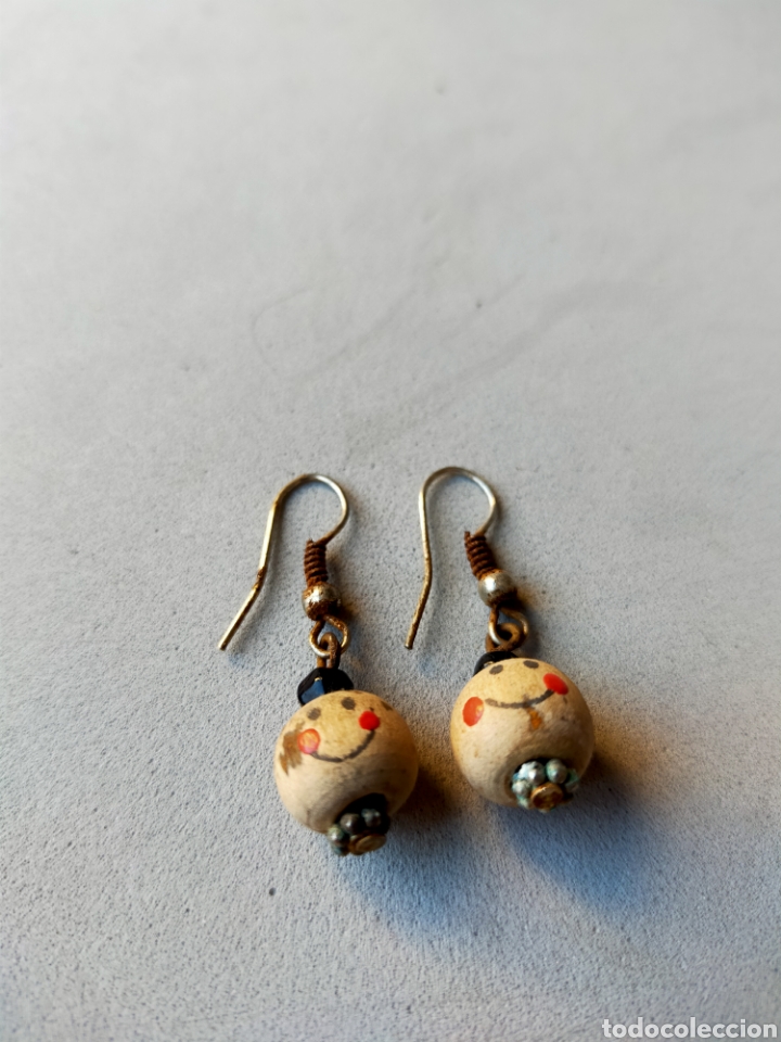 Joyeria: PENDIENTES DE METAL Y CORCHO, CARITA SONRIENTE - Foto 2