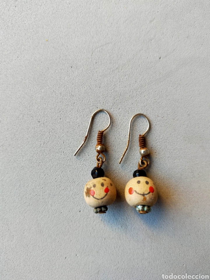 Joyeria: PENDIENTES DE METAL Y CORCHO, CARITA SONRIENTE - Foto 1