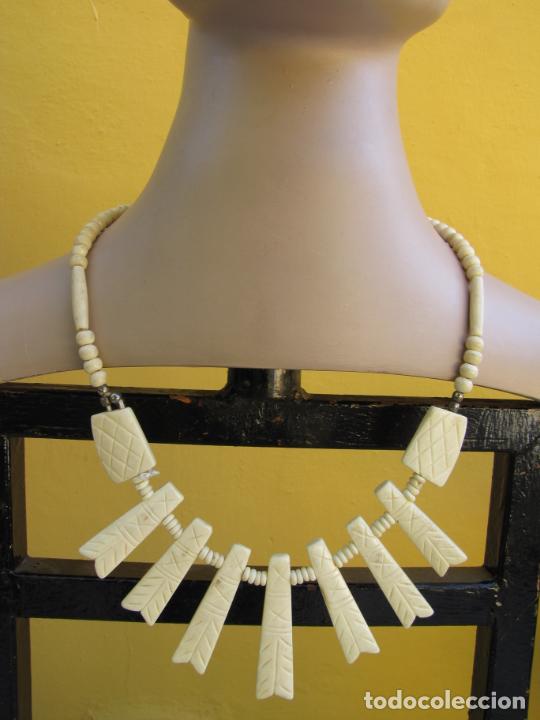 Joyeria: 19.- Antiguo collar de hueso - Foto 2