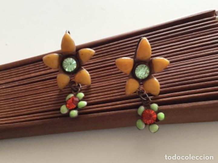 Joyeria: PENDIENTES VINTAGE CON ESMALTE Y CRISTAL - Foto 1