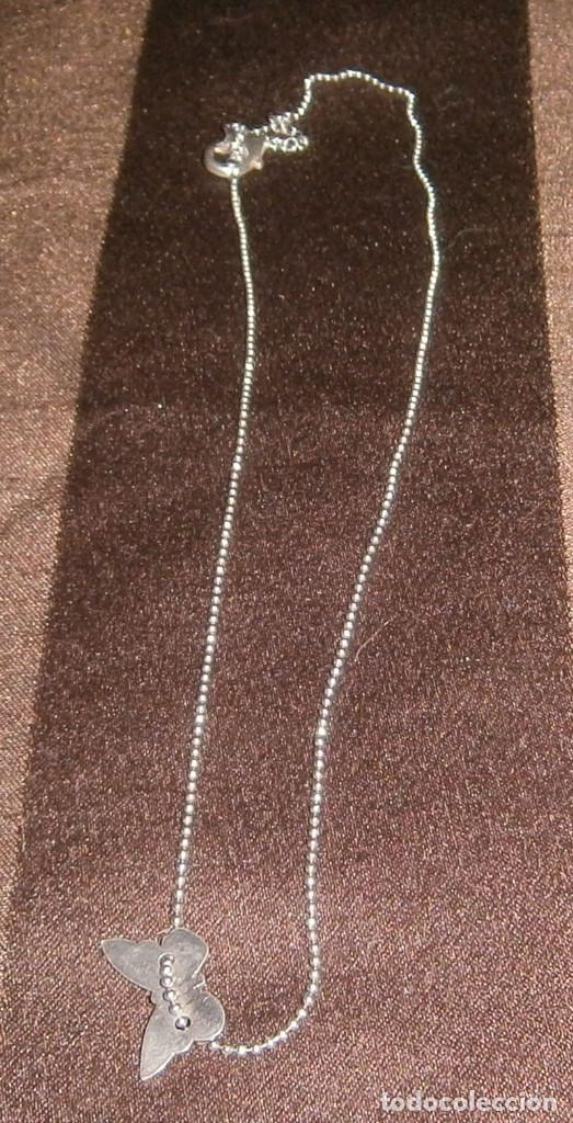 Joyeria: cadena plateada con una mariposa - Foto 2