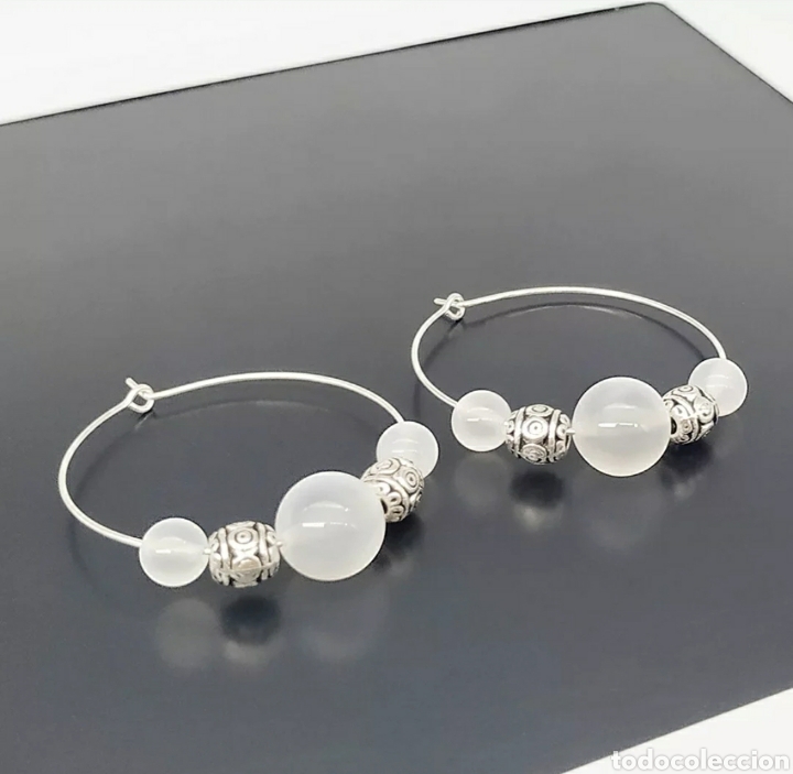 Joyeria: Pendientes Aro con piedra natural ENV&Iacute;O GRATIS!! - Foto 2