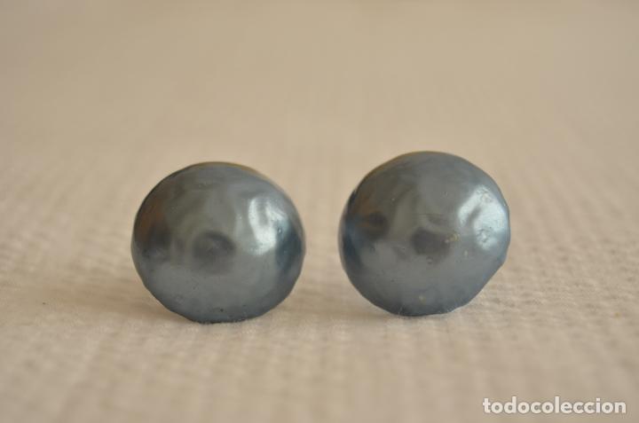 Joyeria: Pendientes grises de media bola - Foto 2
