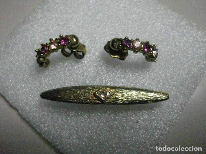 Joyeria: ANTIGUOS PENDIENTES Y BROCHE - Foto 1