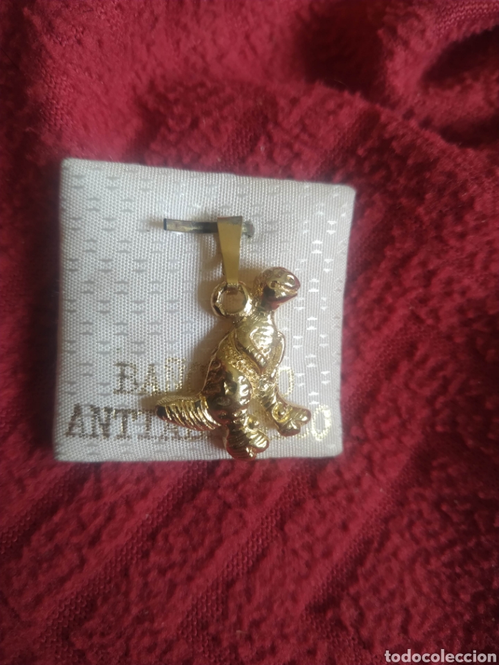 Joyeria: Colgante Dino dinosaurio con ba&ntilde;o de oro antial&eacute;rgico