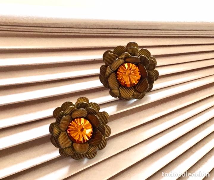 Joyeria: PENDIENTES EN ORO ANTIGUO CON CIRCONIO TOPACIO - Foto 1