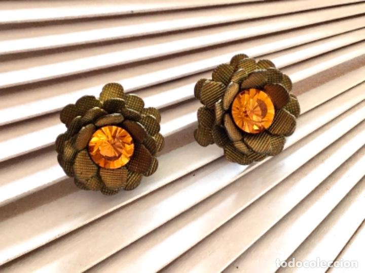 Joyeria: PENDIENTES EN ORO ANTIGUO CON CIRCONIO TOPACIO - Foto 2