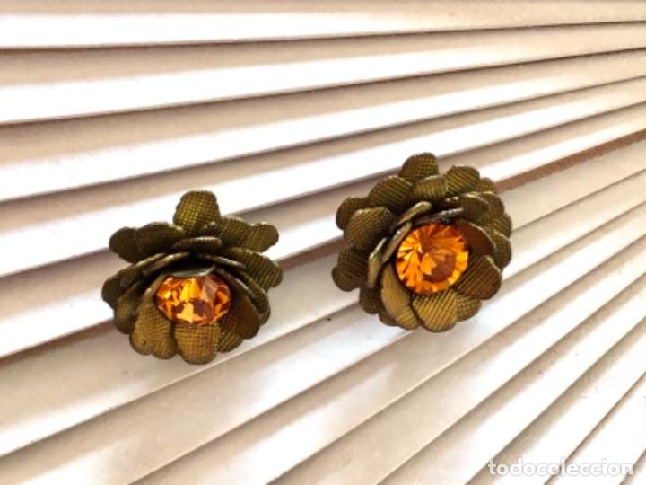 Joyeria: PENDIENTES EN ORO ANTIGUO CON CIRCONIO TOPACIO - Foto 3