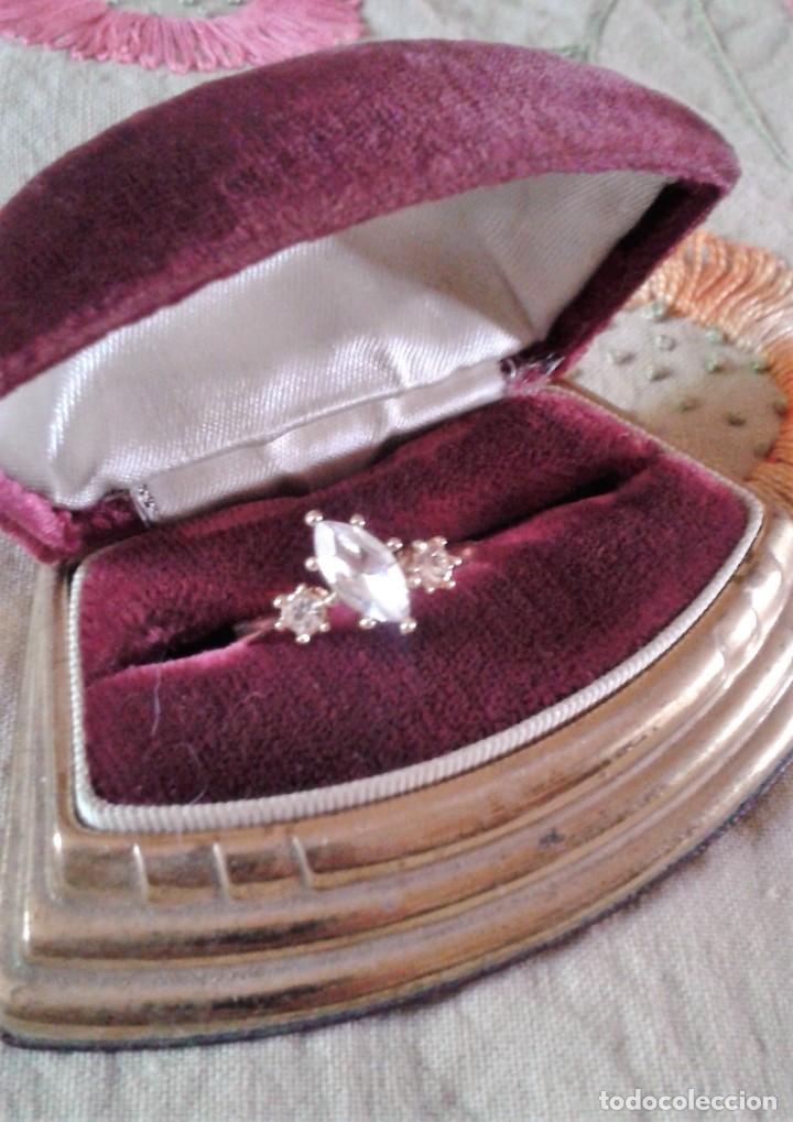 Joyeria: ANILLO DORADO CON CUARZO BLANCO - SIN LA CAJA- - Foto 1