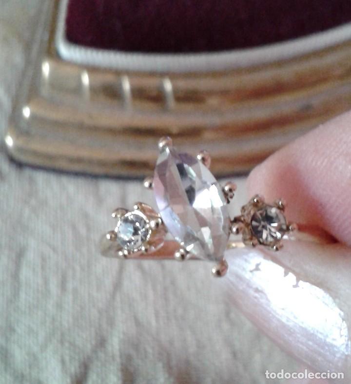 Joyeria: ANILLO DORADO CON CUARZO BLANCO - SIN LA CAJA- - Foto 2