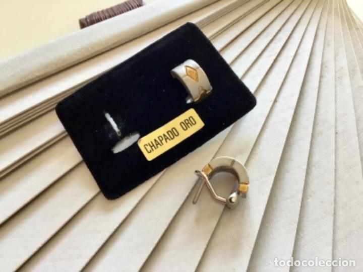 Joyeria: PENDIENTES ESTILO CARTIER BICOLOR. CIERRE OMEGA - Foto 2