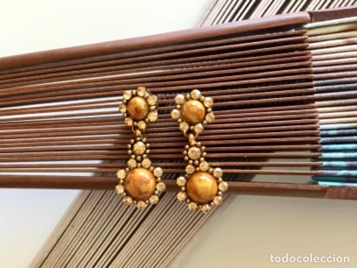 Joyeria: PENDIENTES CHAPADOS CON PIEDRAS Y CIRCONIOS - Foto 4