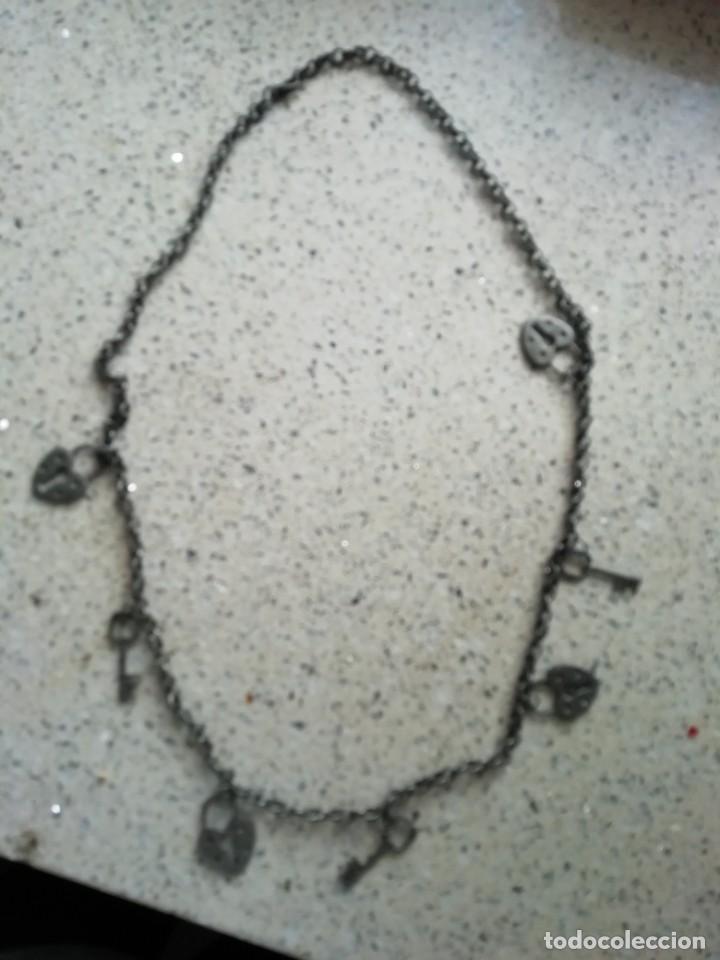 Joalharia: Collar vintage metal llaves y candados