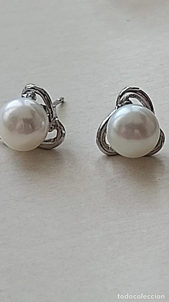 Joyeria: juego de pendientes y anillo de agua dulce - Foto 2