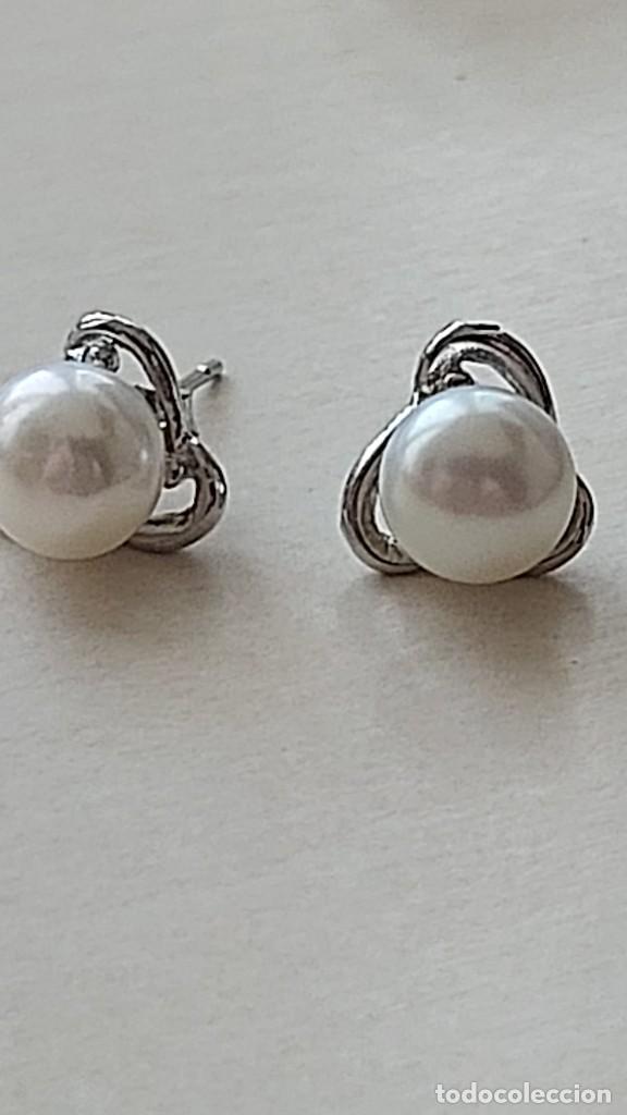 Joyeria: juego de pendientes y anillo de agua dulce - Foto 1