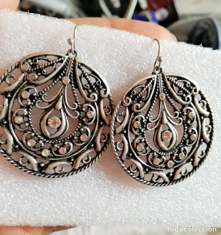 Joyeria: PENDIENTES DE METAL PLATEADO CON CIRCONITAS - Foto 1