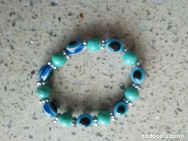 Joyeria: Pulsera vintage con piedras celestes - Foto 1