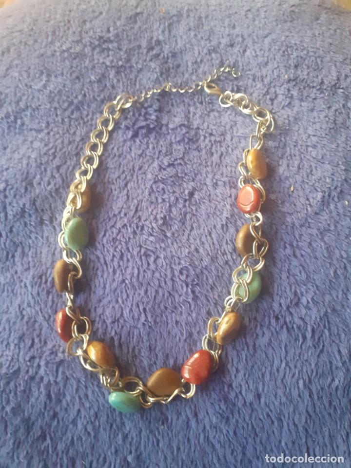 Joyeria: Gargantilla plateada con piedras duras. - Foto 1
