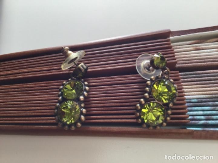 Joyeria: PENDIENTES DE CRISTAL VERDE. CIERRE DE PRESI&Oacute;N - Foto 3