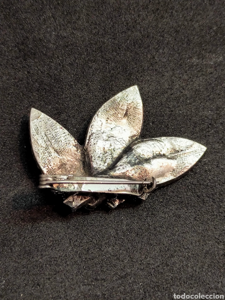 Joyeria: BROCHE DE METAL CON FORMA DE HOJAS. - Foto 4