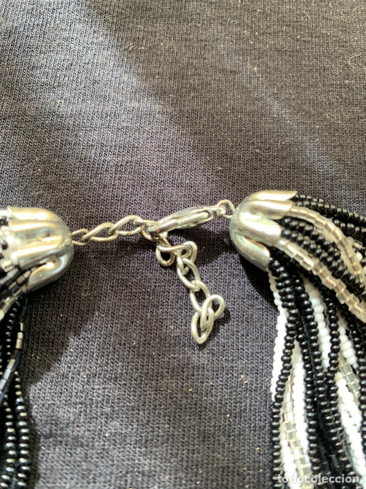 Joyeria: Collar blanco y negro de cuentas. Nuevo - Foto 3