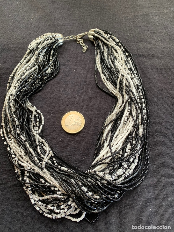 Joyeria: Collar blanco y negro de cuentas. Nuevo - Foto 1