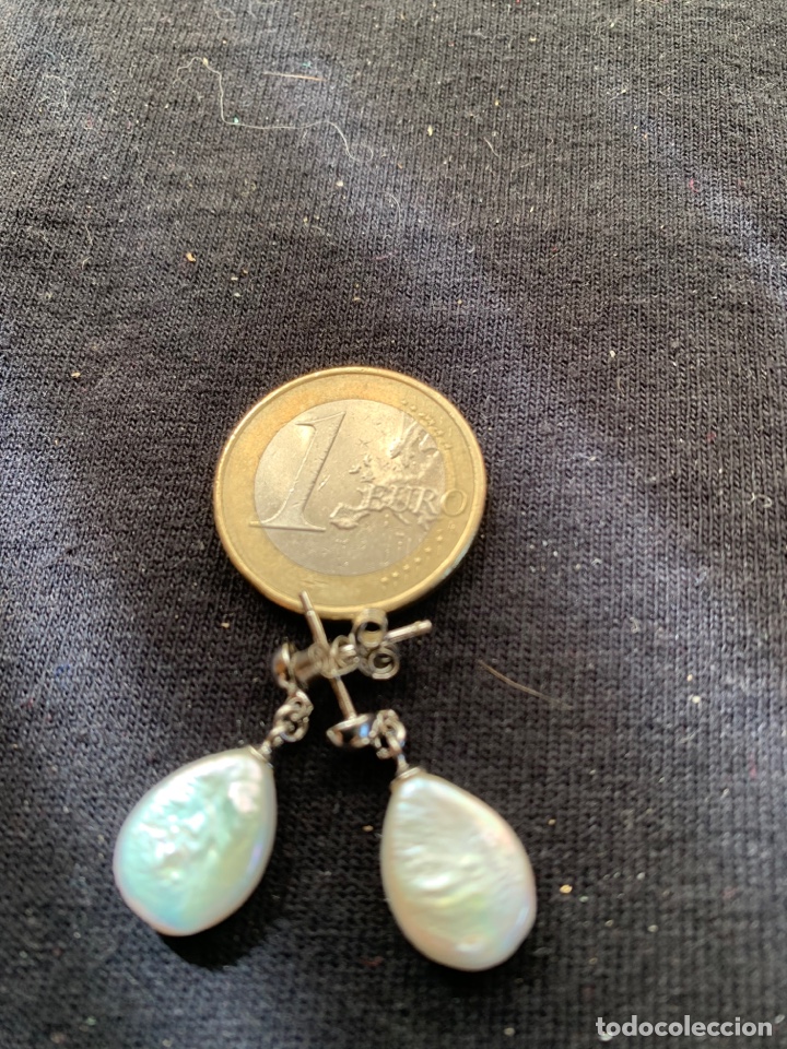 Joyeria: Pendiente l&aacute;grima nacarado - Foto 1