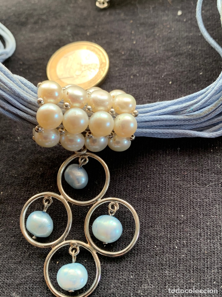 Joyeria: Gargantilla perlas y azul claro - Foto 2