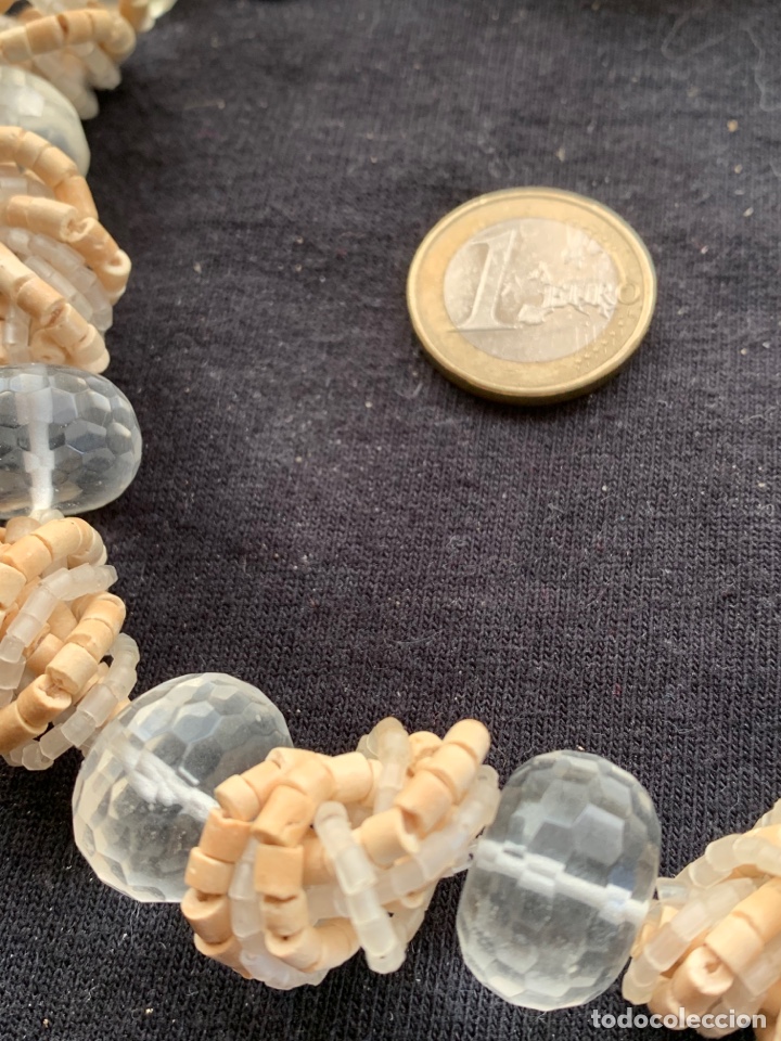 Joyeria: Gargantilla cristal y cuentas beige - Foto 2