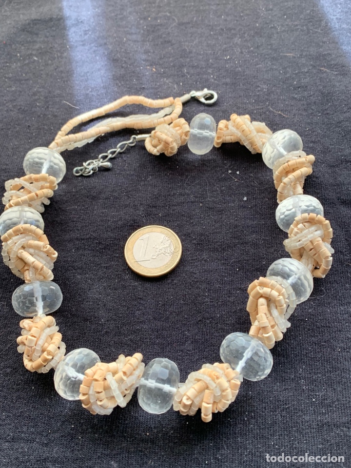 Joyeria: Gargantilla cristal y cuentas beige - Foto 1