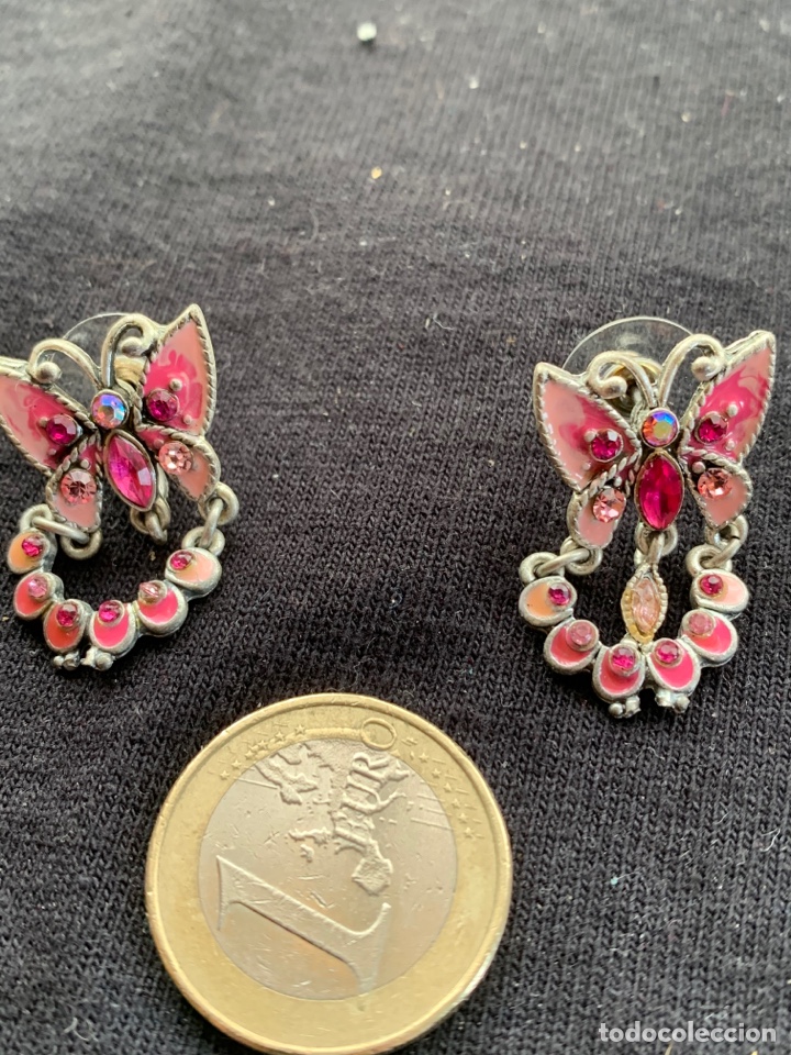 Joyeria: Pendientes mariposa rosa - Foto 2