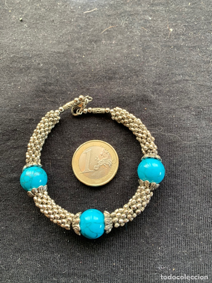 Joyeria: Pulsera turquesa y plateado - Foto 3