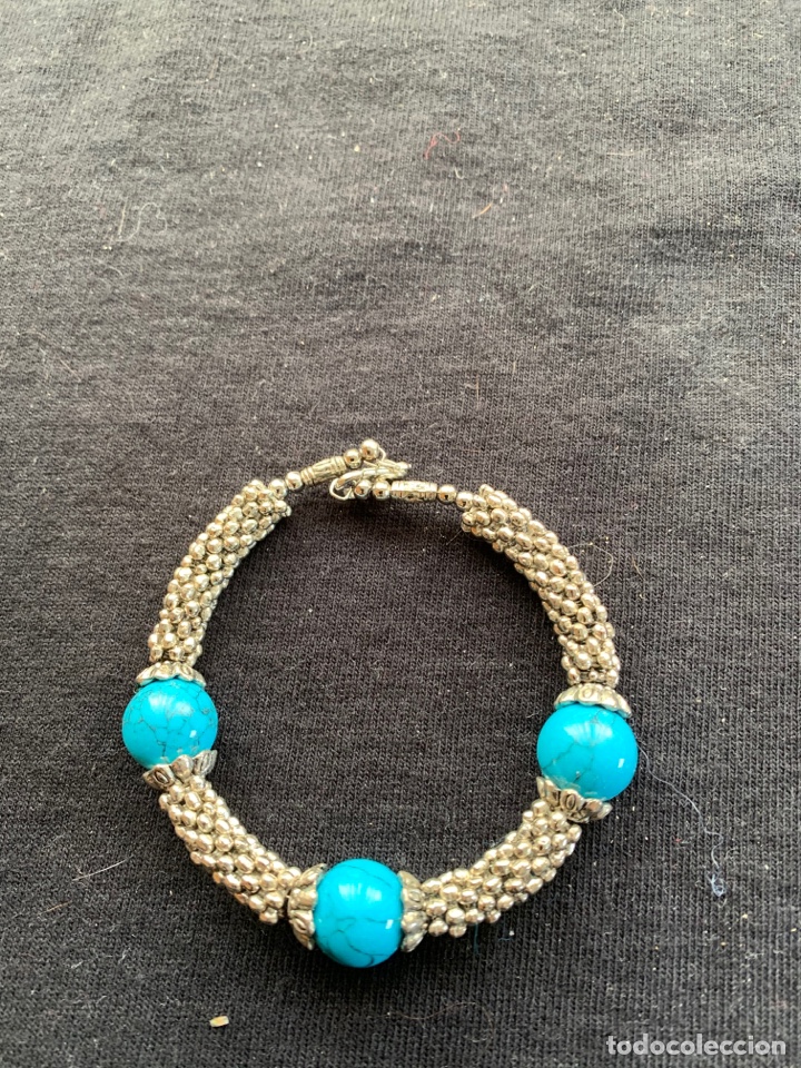 Joyeria: Pulsera turquesa y plateado - Foto 1