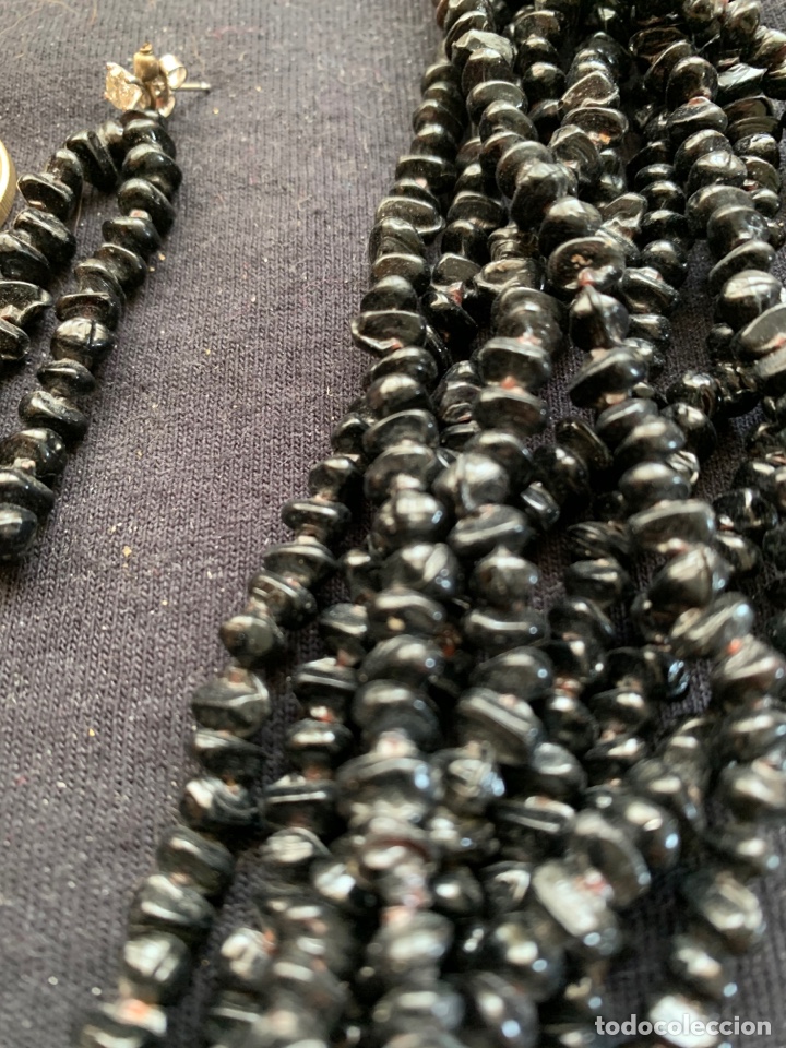 Joyeria: Collar y pendientes negros de cuentas - Foto 3