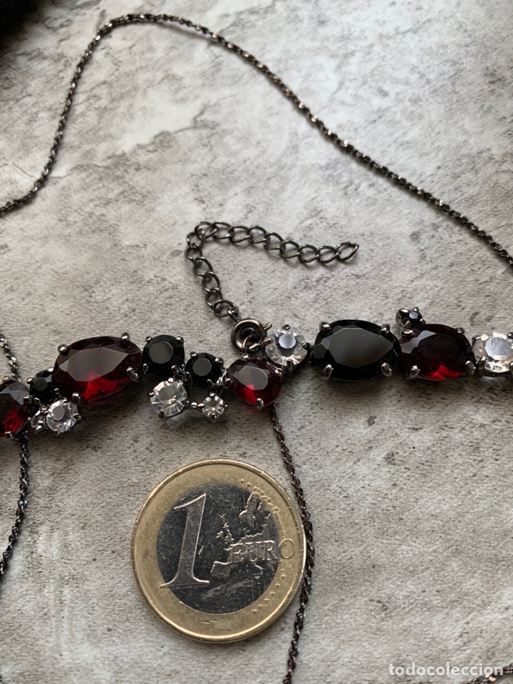 Joyeria: Collar pendientes y pulsera marca Monet negro y burdeos - Foto 2