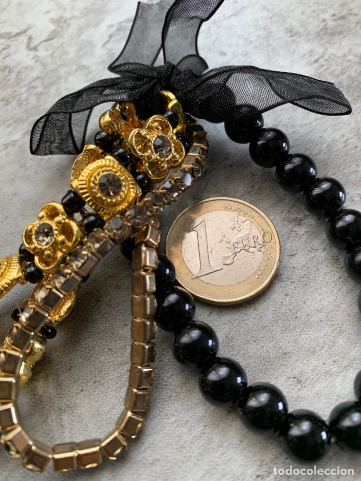 Joyeria: Pulsera triple negra y dorada - Foto 2