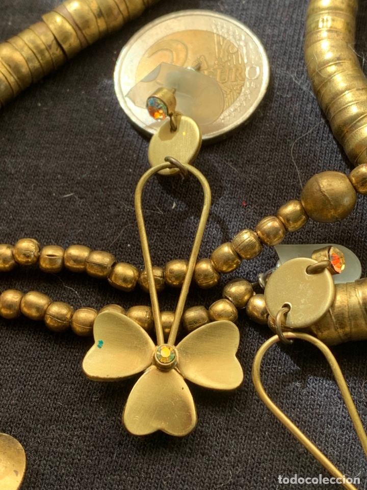 Joyeria: Collar y pendientes dorado mate - Foto 2